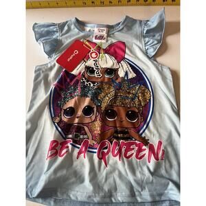 LOL Surprise Girl's Size 6 7 Shirt Top T-shirt Be A Queen by PatPat NWT NEW